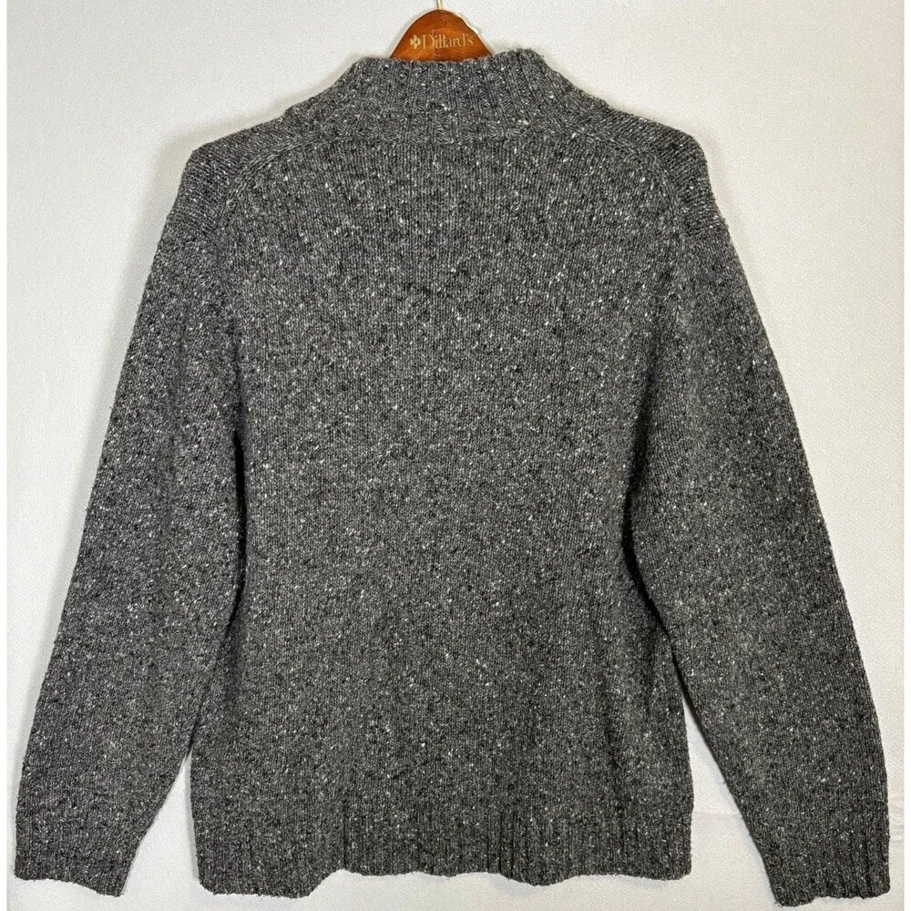 Bonobos Sweater Mens XL Gray Speckled Mock Neck Wool Alpaca Blend Pullover